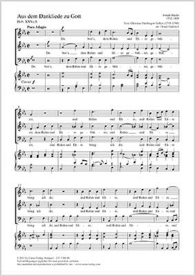 Franz Joseph Haydn: Aus dem Dankliede zu Gott: Chœur Mixte et Piano/Orgue