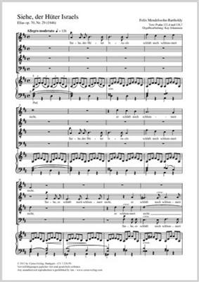 Felix Mendelssohn Bartholdy: Siehe, der Hüter Israels: Chœur Mixte et Piano/Orgue