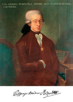 Porträt Mozart mit dem Orden vom Goldenen Sporn