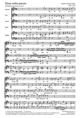 Johann Sebastian Bach: Dona nobis pacem: (Arr. Paul Horn): Chœur Mixte et Piano/Orgue