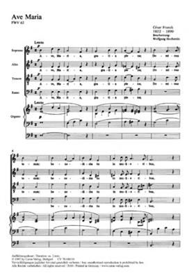 César Franck: Ave Maria: (Arr. Wolfgang Hochstein): Chœur Mixte et Piano/Orgue