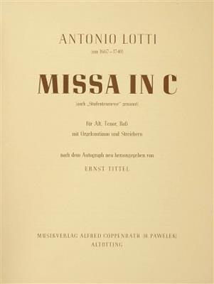 Antonio Lotti: Missa in C: Chœur Mixte et Ensemble