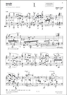 Jacques Lenot: Sonate Piano: Solo de Piano