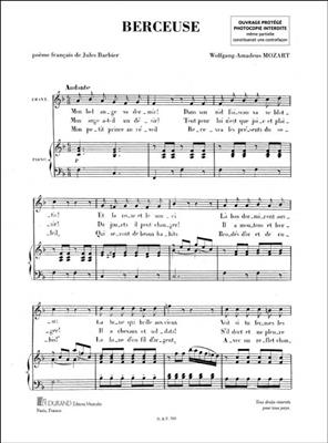 Wolfgang Amadeus Mozart: Berceuse Chant-Piano (Poeme De Jules Barbier: Chant et Piano