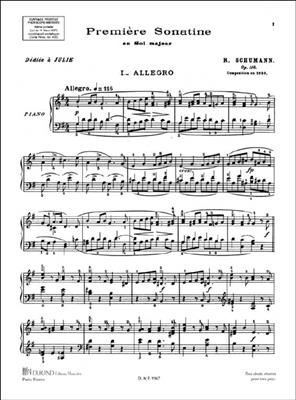 Robert Schumann: Sonatine N 1 Op 118 Piano: Solo de Piano