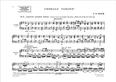 Johann Sebastian Bach: Chorals Variouss Vol 1 Orgue: Orgue
