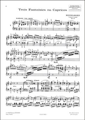 Felix Mendelssohn Bartholdy: Oeuvres Completes, Volume III: Solo de Piano