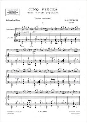 Robert Schumann: Pieces Style..Vc Zzzzz Epuise Zzz Out Of Print: Autres Variations