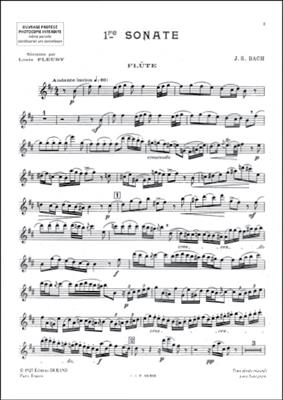 Johann Sebastian Bach: Sonates Vol 1 Flute-Piano (Fleury: Solo pour Flûte Traversière