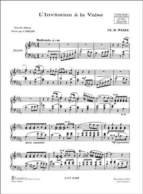 Carl Maria von Weber: Invitation A La Valse Piano: Solo de Piano