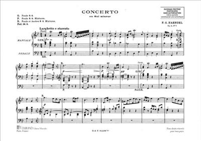 Georg Friedrich Händel: Concertos Orgue Vol 1 (Op 4 N 1N 7 - Op7 N 1: Orgue