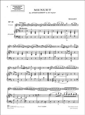 Wolfgang Amadeus Mozart: Menuet: Solo pour Violons