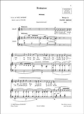 Claude Debussy: Romance, Pour Mezzo-Soprano Et Piano: Chant et Piano