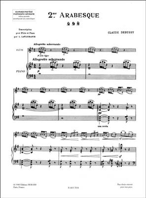 Claude Debussy: Deuxieme Arabesque Pour Flute Et Piano: Solo pour Flûte Traversière