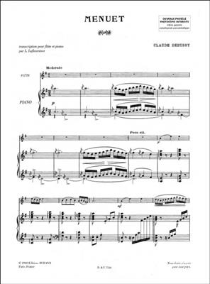 Claude Debussy: Menuet Flute-Piano (Petite Suite): Flûte Traversière et Accomp.