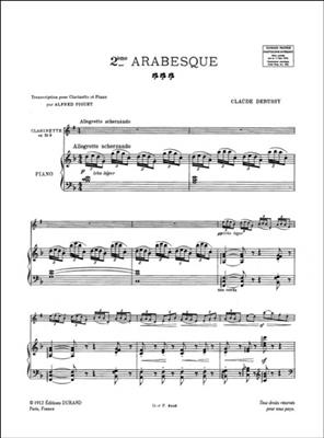 Claude Debussy: Deuxième Arabesque: Clarinette et Accomp.