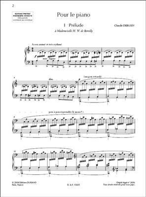 Claude Debussy: Pour le piano: Solo de Piano