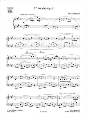 Claude Debussy: Première Arabesque: Solo de Piano