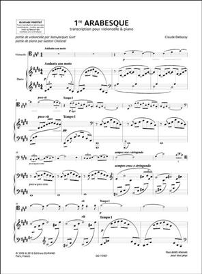 Claude Debussy: 1re Arabesque: Violoncelle et Accomp.
