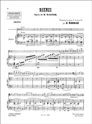 Richard Wagner: Rienzi Priere Fl-Piano: Solo pour Flûte Traversière