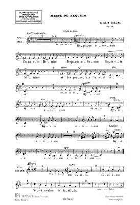 Camille Saint-Saëns: Messe De Requiem Choeurs Contraltos: Chœur Mixte et Accomp.