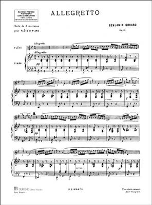 Benjamin Godard: Suite de trois morceaux - Allegretto No. 1 op. 116: Flûte Traversière et Accomp.