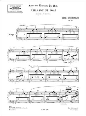 Alphonse Hasselmans: Chanson De Mai Op. 40: Solo pour Harpe