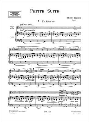 Henri Büsser: Petite Suite Opus 12: Flûte Traversière et Accomp.