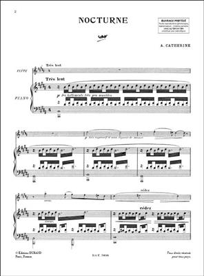 Alphonse Catherine: Nocturne Flute-Piano: Solo pour Flûte Traversière