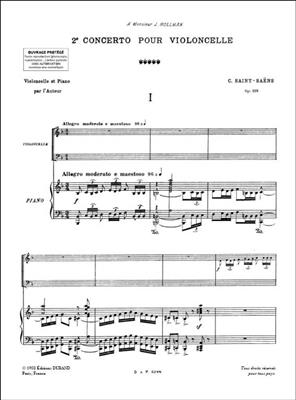 Camille Saint-Saëns: Concerto 2 opus 119: Violoncelle et Accomp.