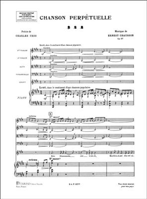 Ernest Chausson: Chanson Perpetuelle, Opus 37: Chant et Autres Accomp.