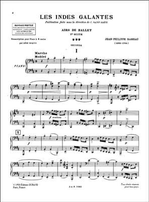 Jean-Philippe Rameau: Indes Galante Suite N 1 4 Mains: Piano Quatre Mains