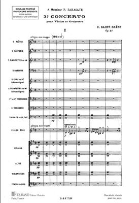 Camille Saint-Saëns: Troiseme Concerto opus 61: Orchestre et Solo