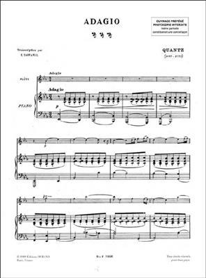 Johann Joachim Quantz: Adagio Flute-Piano: Solo pour Flûte Traversière