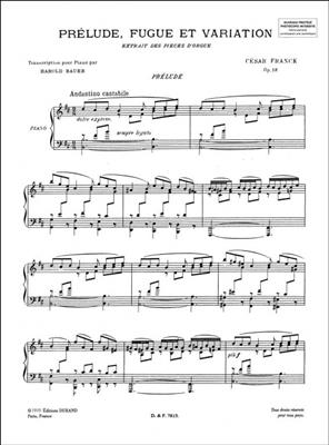 César Franck: Prelude-Fugue & Variation Op.18: Solo de Piano