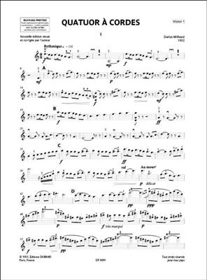 Darius Milhaud: Quatuor N 1 Parties: Ensemble de Chambre