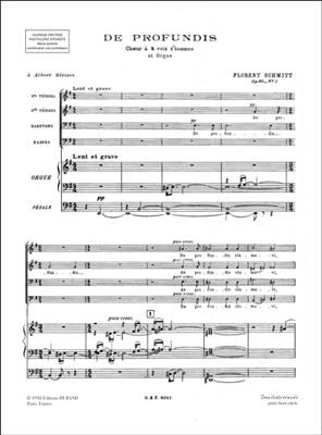 Florent Schmitt: 5 Motets Op 60 N 3 De Profundis 4 Vx-Orgue: Chant et Piano
