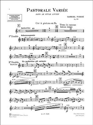 Gabriel Pierné: Pastorale Variouse Op30 Fl-Hb-Cl-2 Bassons-Cor-Trp: Bois (Ensemble)