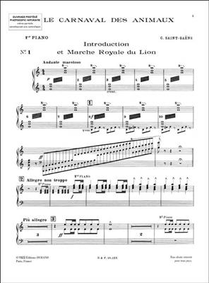Camille Saint-Saëns: Le Carnaval des Animaux Premier Piano: Solo de Piano
