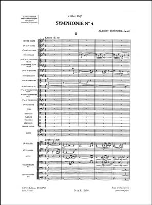 Albert Roussel: Symphonie N 4 Op 53 Poche (La Majeur: Orchestre Symphonique