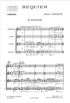 Maurice Duruflé: Requiem Opus 9 - Choral Score: Chœur Mixte et Accomp.