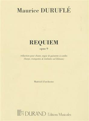 Maurice Duruflé: Requiem Opus 9 - Matériel d'orchestre: Chœur Mixte et Ensemble