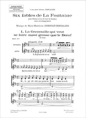 Maurice Duruflé: Fables de la Fontaine pour 2-3 Voix des Femmes: Voix Hautes A Cappella