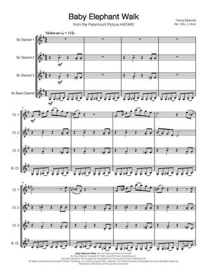 Henry Mancini: Baby Elephant Walk: (Arr. Eric J. Hovi): Clarinettes (Ensemble)