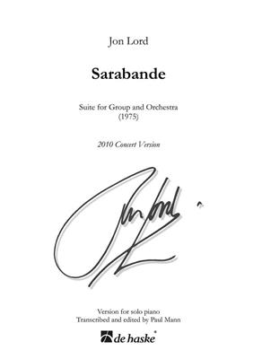 Jon Lord: Sarabande: Solo de Piano