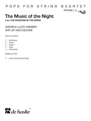 Andrew Lloyd Webber: The Music of the Night: (Arr. Nico Dezaire): Quatuor à Cordes