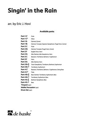 Gene Kelly: Singin' in the Rain: (Arr. Eric J. Hovi): Vents (Ensemble)