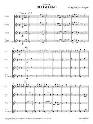 Bella Ciao: (Arr. Bert van Haagen): Flûtes Traversières (Ensemble)