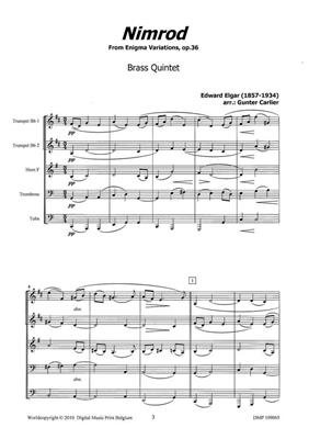 Edward Elgar: Nimrod: (Arr. Gunter Carlier): Ensemble de Cuivres