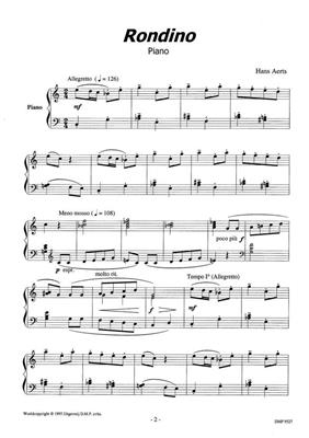 Hans Aerts: Rondino - 6 Korte Variaties: (Arr. Stéphane Vande Ginste): Solo de Piano